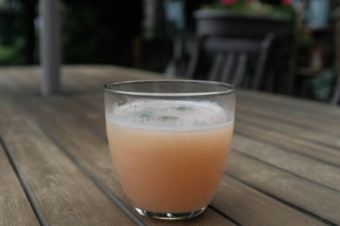 White watermelon drink